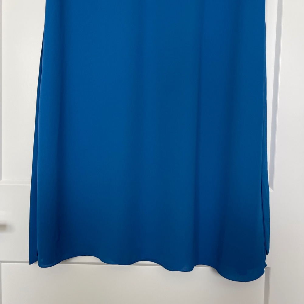 ATM Anthony Thomas Melillo Crepe Georgette Dress Cobalt Blue Small Relaxed Chic - Picture 9 of 14